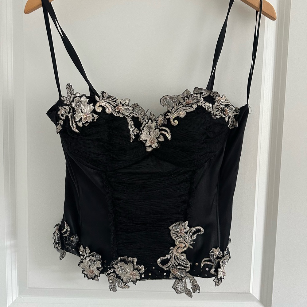 Vintage Cache Beaded Corset Top